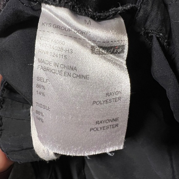 Elodie Black Jogger Pants Elastic Waist Zipper Drawstring Pockets Size M - Picture 9 of 9